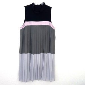 Couture by Twelve Color Block Pleated Dress S